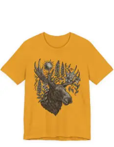 Floral Moose Tee