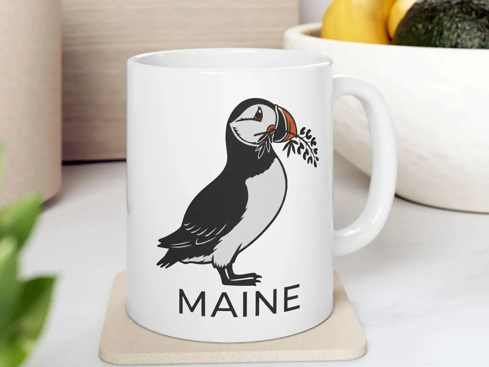Maine Puffin Mug