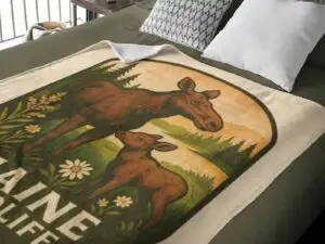 Maine Moose blanket