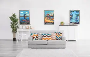 Maine Retro Travel Wall Art Posters
