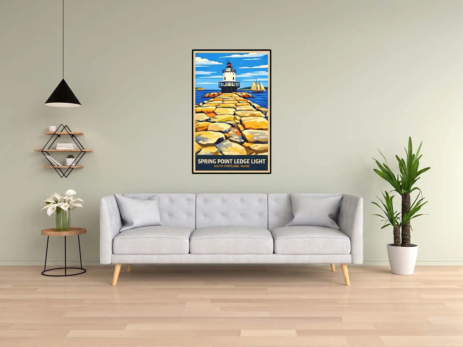 Spring Point Ledge Light Canvas Print