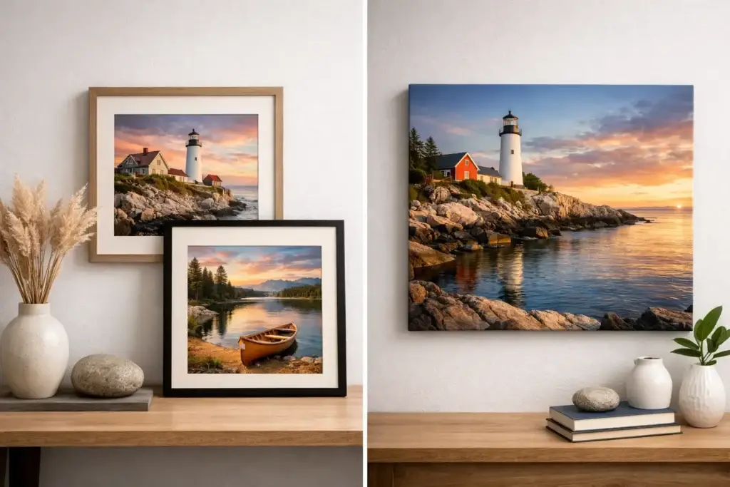Maine Art Prints vs Canvas: Which Feels Like Home?